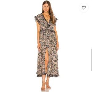 Free People Milania Dress dark floral combo - NWT